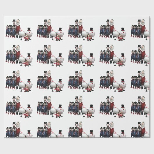 Traditionele getallen Tin Choir Cadeaupapier (Vlak)