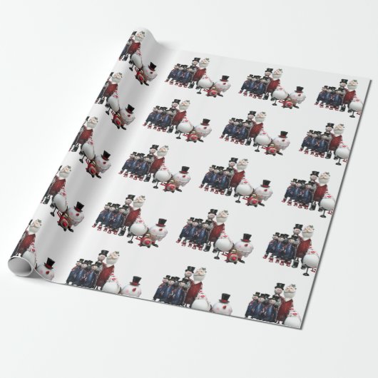 Traditionele getallen Tin Choir Cadeaupapier (Uitgerold)