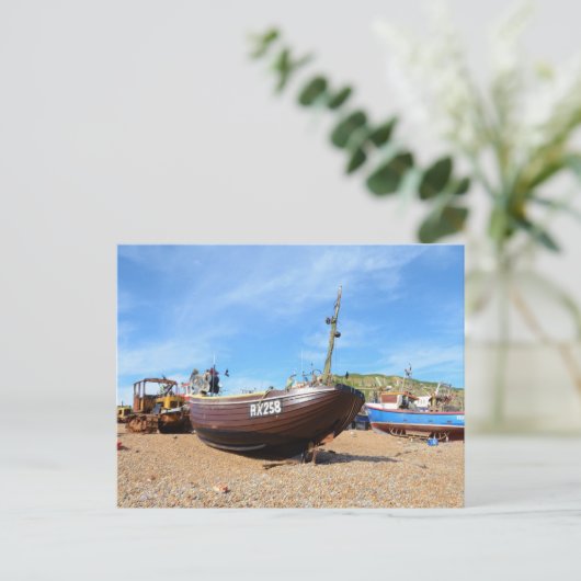 Traditionele Gevist boot Briefkaart (Staand voorkant)