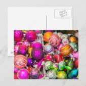 Traditionele glazen Ornamenten op kerstmarkt Feestdagenkaart (Voorkant / Achterkant)