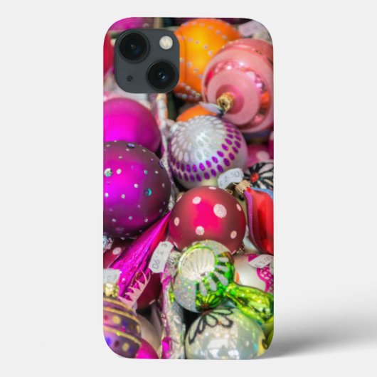 Traditionele glazen siervoorwerpen op kerstmarkt Case-Mate iPhone case (Achterkant)