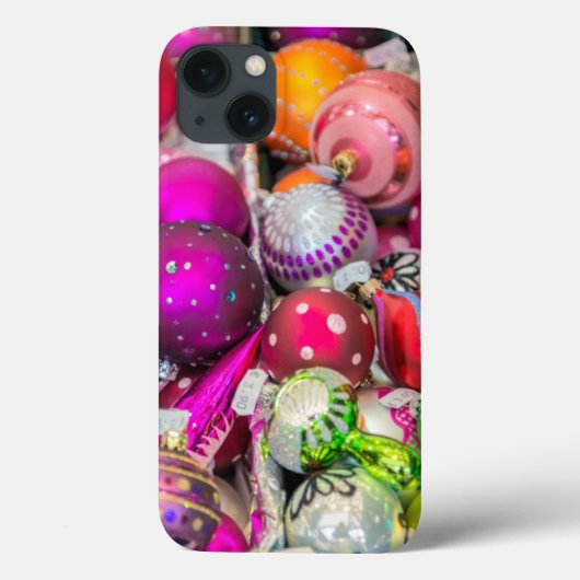 Traditionele glazen siervoorwerpen op kerstmarkt Case-Mate iPhone case (Achterkant)