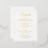 Traditionele Gold Foil Weddenschap Enclosure Card Folie Uitnodiging Briefkaart (Voorkant / Achterkant)