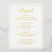 Traditionele Gold Foil Weddenschap Enclosure Card Folie Uitnodiging Briefkaart (Voorkant)