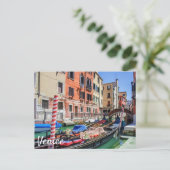 Traditionele gondel in Venetië Briefkaart (Staand voorkant)