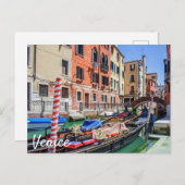 Traditionele gondel in Venetië Briefkaart (Voorkant / Achterkant)