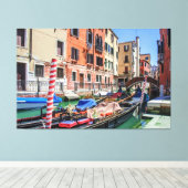 Traditionele gondel in Venetië Canvas Afdruk (Insitu (Houten vloer))