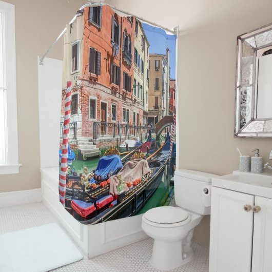 Traditionele gondel in Venetië Douchegordijn (In situ)