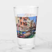 Traditionele gondel in Venetië Glas (Achterkant)