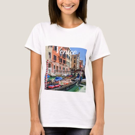 Traditionele gondel in Venetië T-shirt (Voorkant)