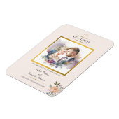 Traditionele gouden bloem sparen de Datum Magneet (Linkerzijde)