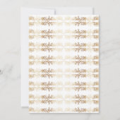 Traditionele gouden botanische lijst monogram brui kaart (Achterkant)