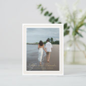 Traditionele gouden budget bruiloft dank u kaart (Staand voorkant)