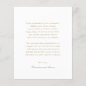 Traditionele gouden budget bruiloft dank u kaart (Achterkant)