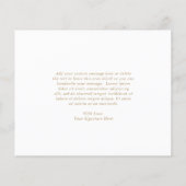 Traditionele gouden budget bruiloft dank u kaart (Achterkant)