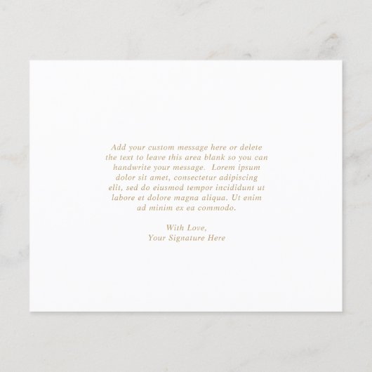 Traditionele gouden budget bruiloft dank u kaart (Achterkant)