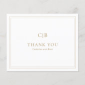 Traditionele gouden budget bruiloft dank u kaart (Voorkant)