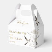 Traditionele gouden Chinoiserie bruiloft Dank u Bedankdoosjes (Achterkant)