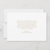 Traditionele gouden elegante bruiloft bedankkaart (Achterkant)