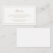 Traditionele gouden elegante bruiloft informatiekaartje (Voorkant / Achterkant)