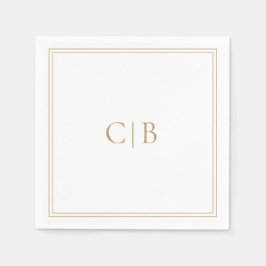 Traditionele gouden elegante bruiloft servet