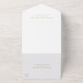 Traditionele Gouden Formele Elegante Huwelijk All In One Uitnodiging (Buitenkant)