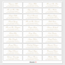 Traditionele Gouden Formele Elegante Huwelijk Sticker
