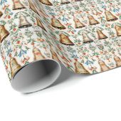 Traditionele gouden kerstbel cadeaupapier (Rol Hoek)