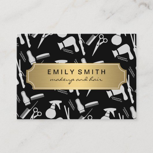 Traditionele Gouden Klassieke Stylist Afspraak Afsprakenkaartje (Voorkant)