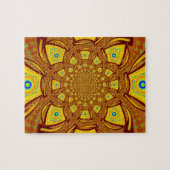 Traditionele gouden Rode Afrikaanse Aziatische kle Legpuzzel (Horizontaal)