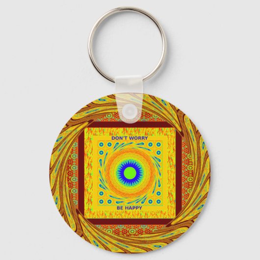 Traditionele gouden Rode Afrikaanse kleur Sleutelhanger (Voorkant)