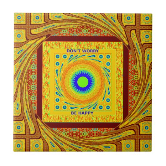 Traditionele gouden Rode Afrikaanse kleur Tegeltje (Voorkant)