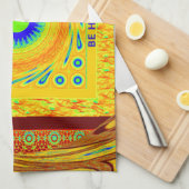 Traditionele gouden Rode Afrikaanse kleur Theedoek (Quarter Fold)