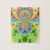 Traditionele gouden Rode Afrikaanse kleuren Legpuzzel (Verticaal)