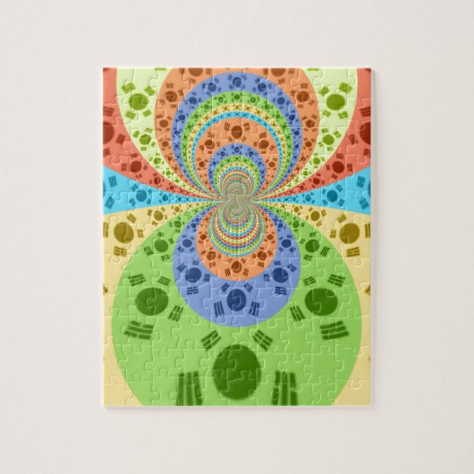 Traditionele gouden Rode Afrikaanse kleuren Legpuzzel (Verticaal)