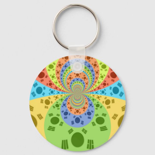 Traditionele gouden Rode Afrikaanse kleuren Sleutelhanger (Voorkant)