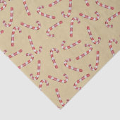 Traditionele gouden snoep Cane Vintage Kerstmis Tissuepapier (Detail)