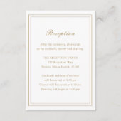 Traditionele gouden tijdloze bruiloft informatiekaartje (Voorkant)