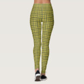 Traditionele Green Gingham Plaid Minimal Christmas Leggings (Achterkant)