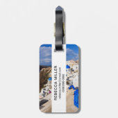 Traditionele Griekse huizen Bagagelabel (Achterkant verticaal)