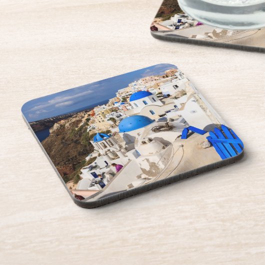 Traditionele Griekse huizen Bier Onderzetter (Linkerzijde)