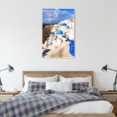 Traditionele Griekse huizen Canvas Afdruk (Insitu (Slaapkamer))