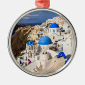 Traditionele Griekse huizen Metalen Ornament (Voorkant)