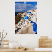 Traditionele Griekse huizen Poster (Keuken)