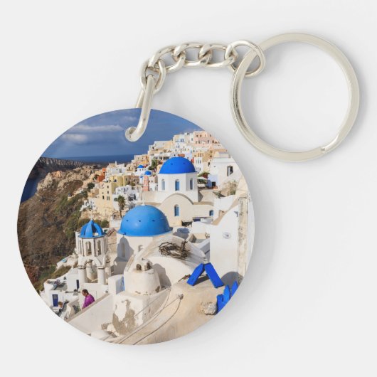 Traditionele Griekse huizen Sleutelhanger (Achterkant)