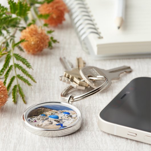 Traditionele Griekse huizen Sleutelhanger (Zijkant)