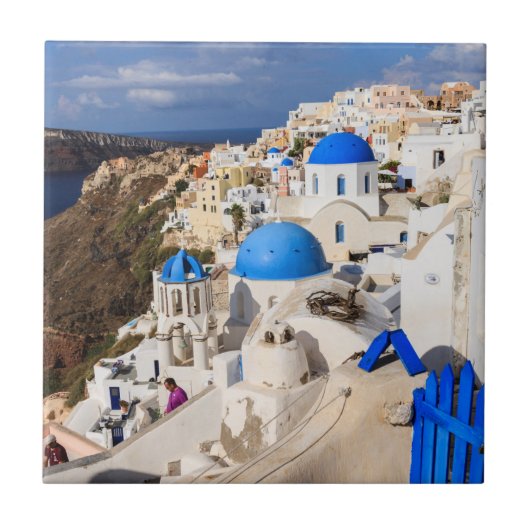 Traditionele Griekse huizen Tegeltje (Voorkant)