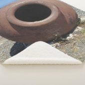 Traditionele Griekse Terracotta Pot op strand Sherpa Deken (3/4)