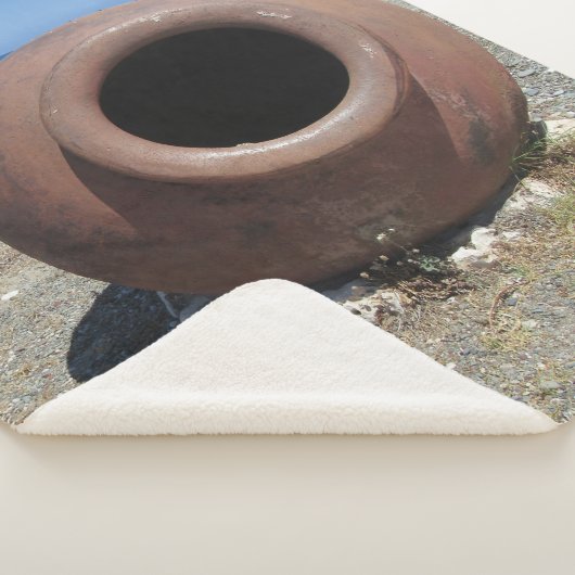 Traditionele Griekse Terracotta Pot op strand Sherpa Deken (3/4)