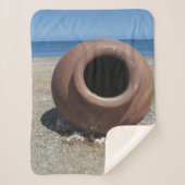 Traditionele Griekse Terracotta Pot op strand Sherpa Deken (Voorkant)